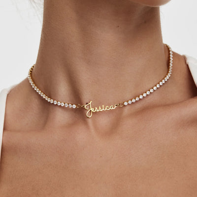 Signature Name Tennis Necklace