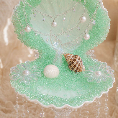 Mint Tide | Mother of Pearl Mermaid Jewelry & Candle Holder - Handcrafted 1 PC