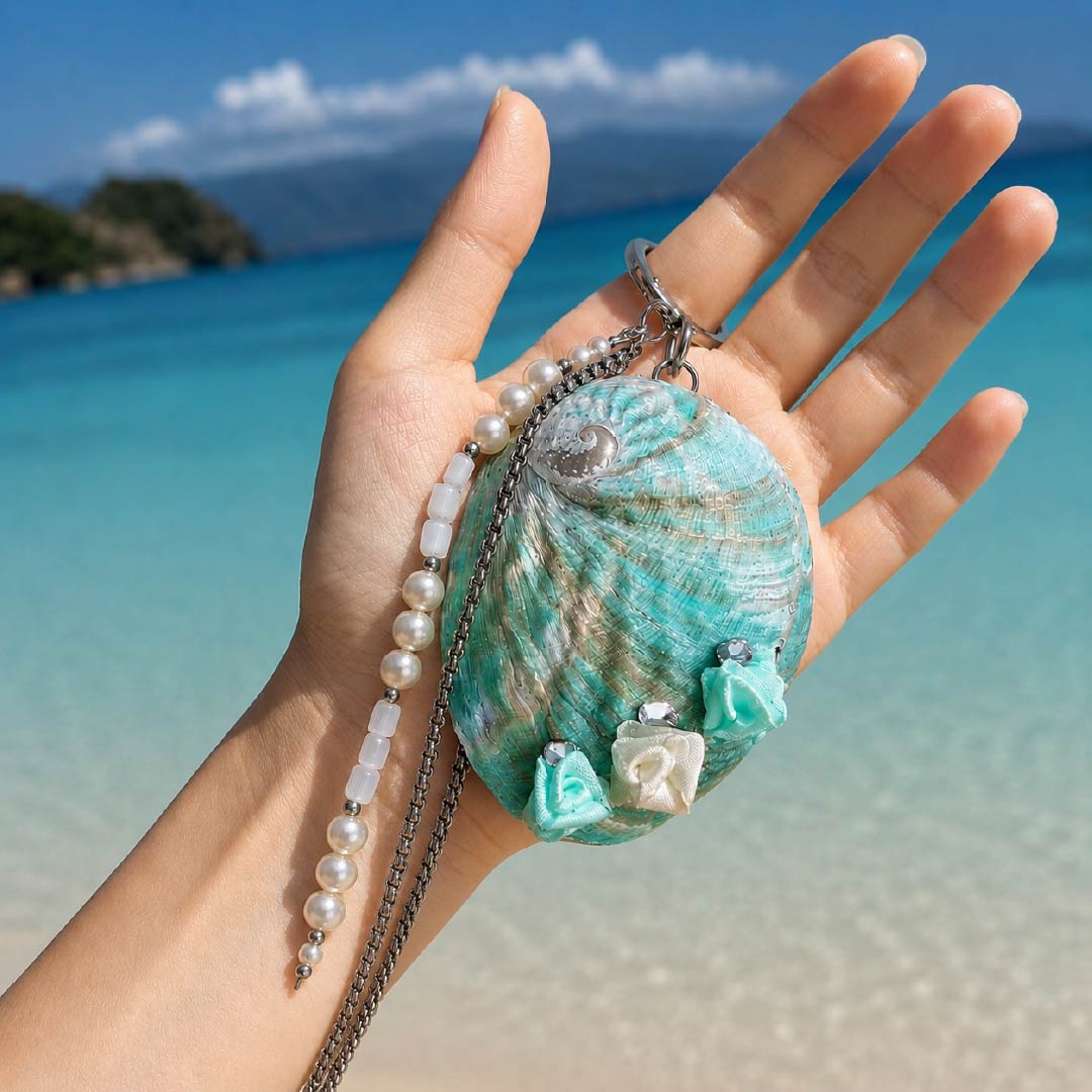 Callisto Iridescence | Blue Abalone Charm - Handcrafted 1 PC