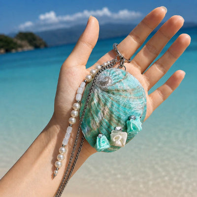 Callisto Iridescence | Blue Abalone Charm - Handcrafted 1 PC