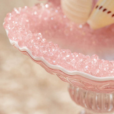 Rosy Tide | Mother of Pearl Mermaid Jewelry & Candle Holder - Handcrafted 1 PC