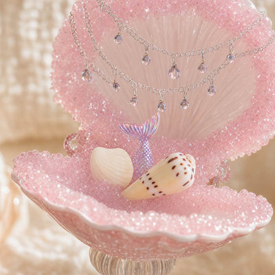 Rosy Tide | Mother of Pearl Mermaid Jewelry & Candle Holder - Handcrafted 1 PC