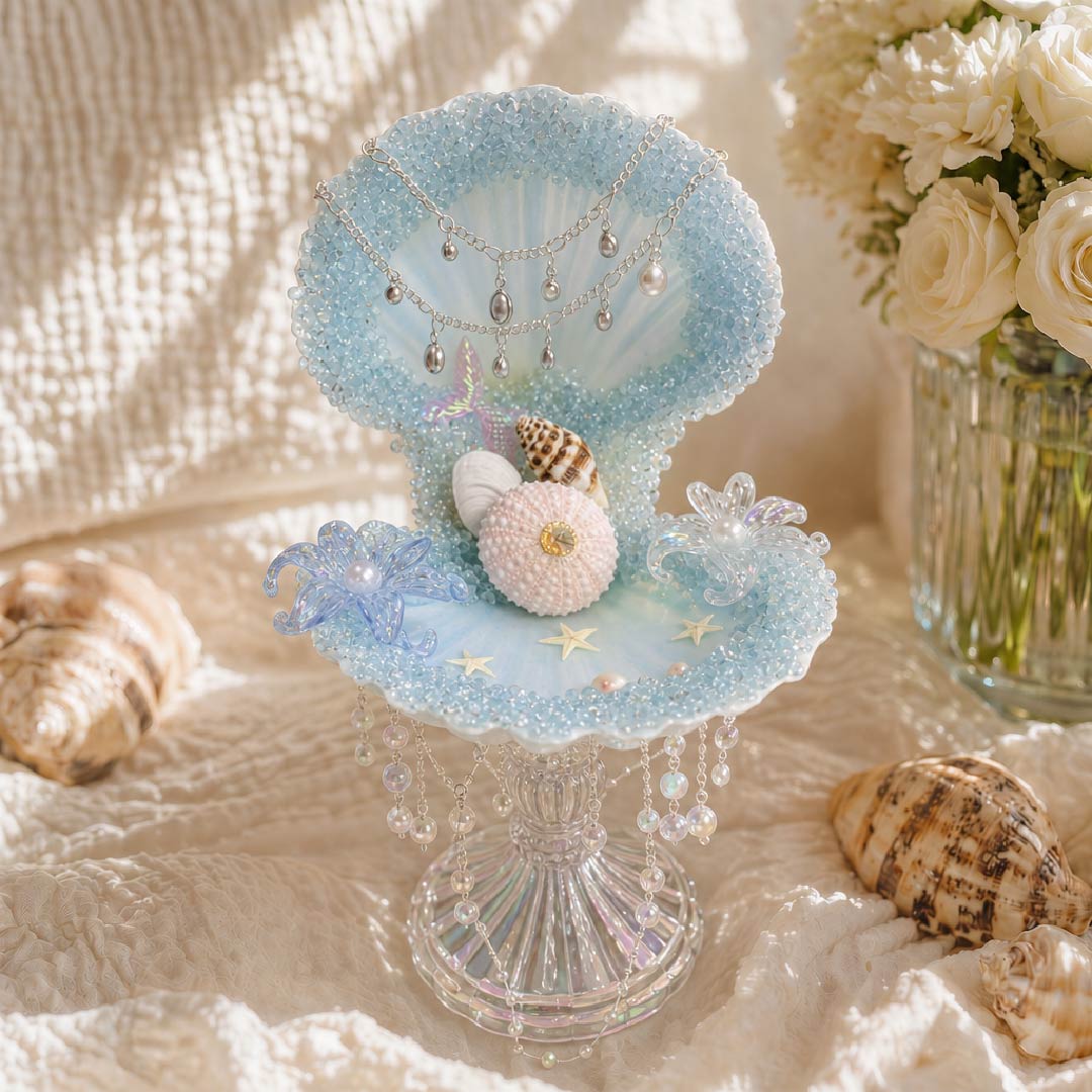 カメリアマーメイドファンベール BeansJourney Seafoam Urchin | Sea Urchin Jewelry & Candle