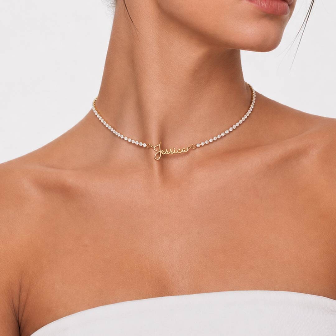 Signature Name Tennis Necklace