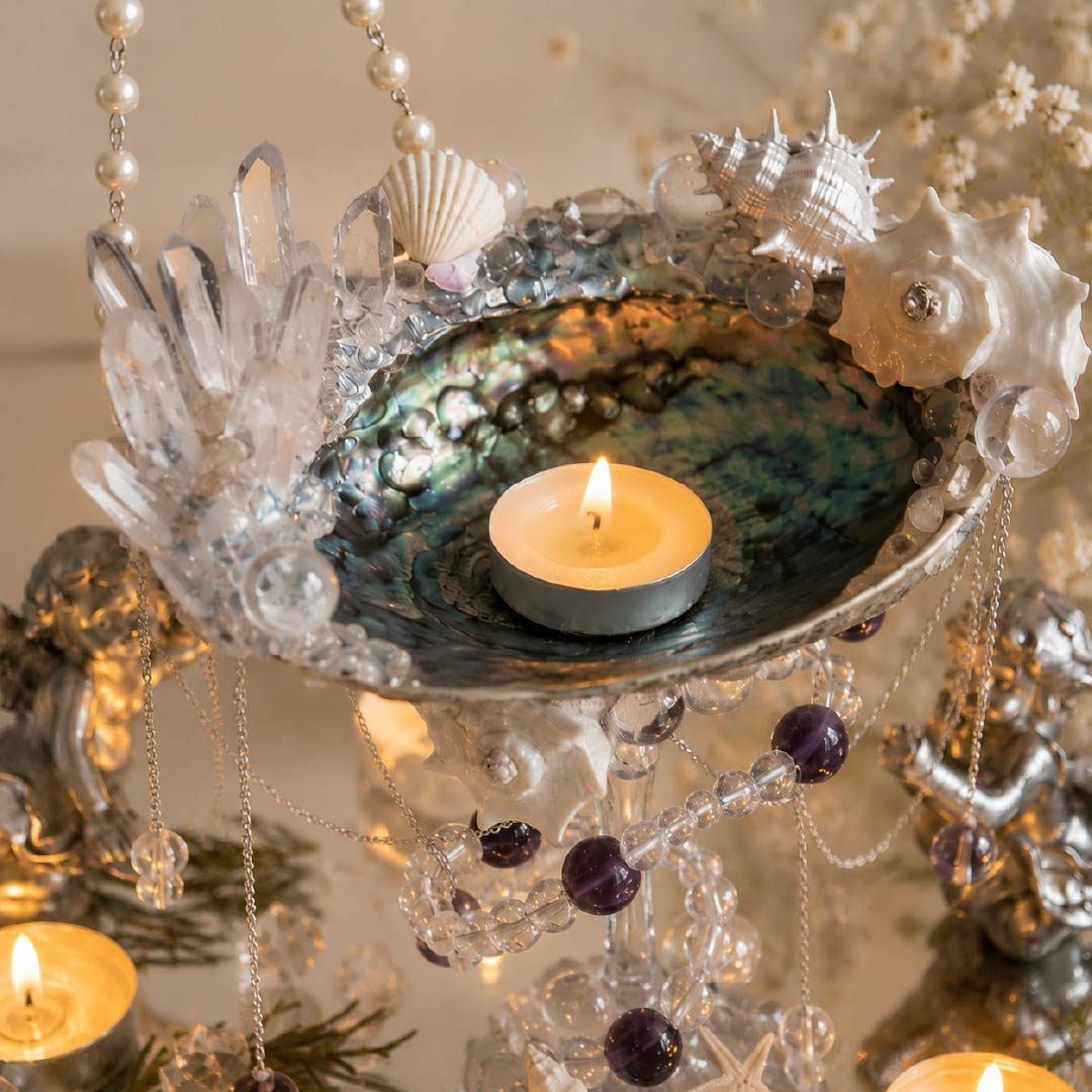 Stellar Reverie | Mother of Pearl Jewelry & Candle Holder - Handcrafted 1 PC