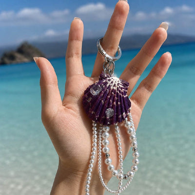 Purple Haze | Mother of Pearl Shell Charm- Handcrafted 1 PC