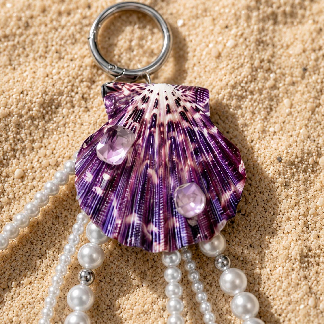 Purple Haze | Mother of Pearl Shell Charm- Handcrafted 1 PC