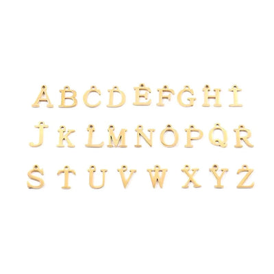Paperclip Letter Initial Circle Lock Clasp Necklace