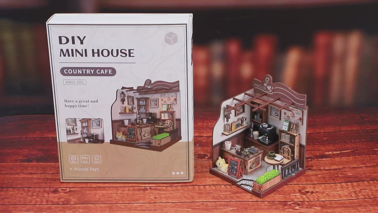 Load video: 1987 Country Café DIY Miniature House Kit