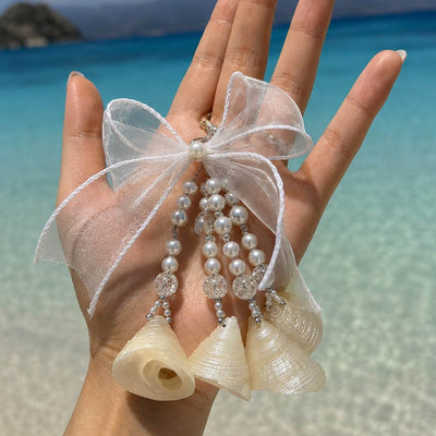 Cygnus Silk | Halo Trochus Seashell Chime Bell Charm- Handcrafted 1 PC