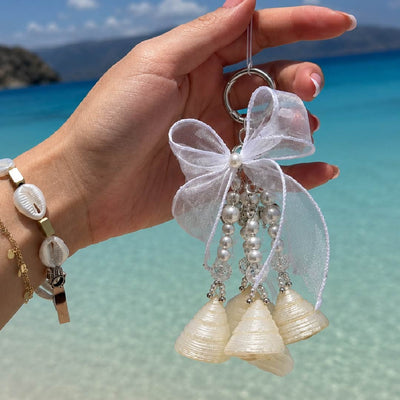 Cygnus Silk | Halo Trochus Seashell Chime Bell Charm- Handcrafted 1 PC