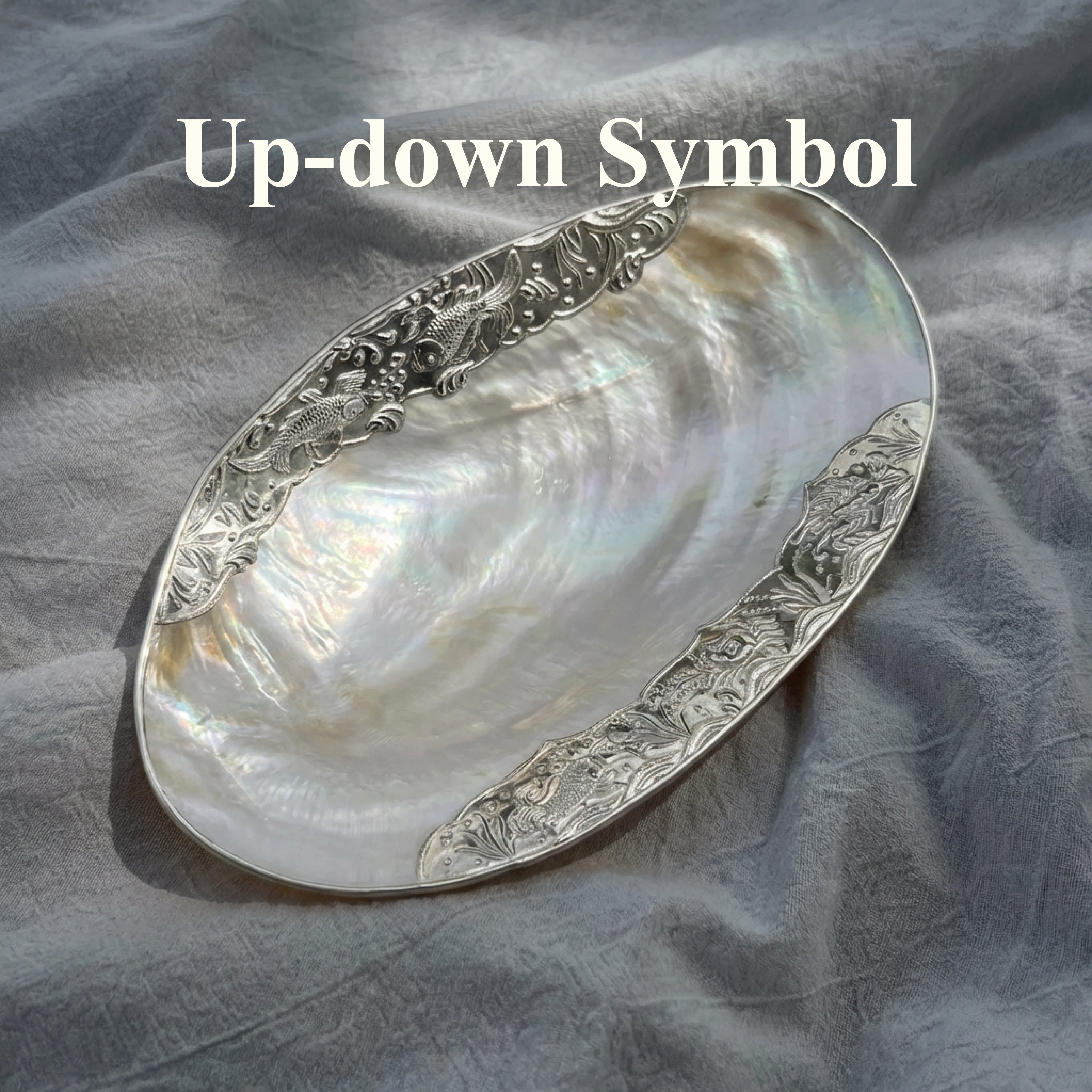 Giant Mother of Pearl Seashell Dish - Handcrafted 1 PC