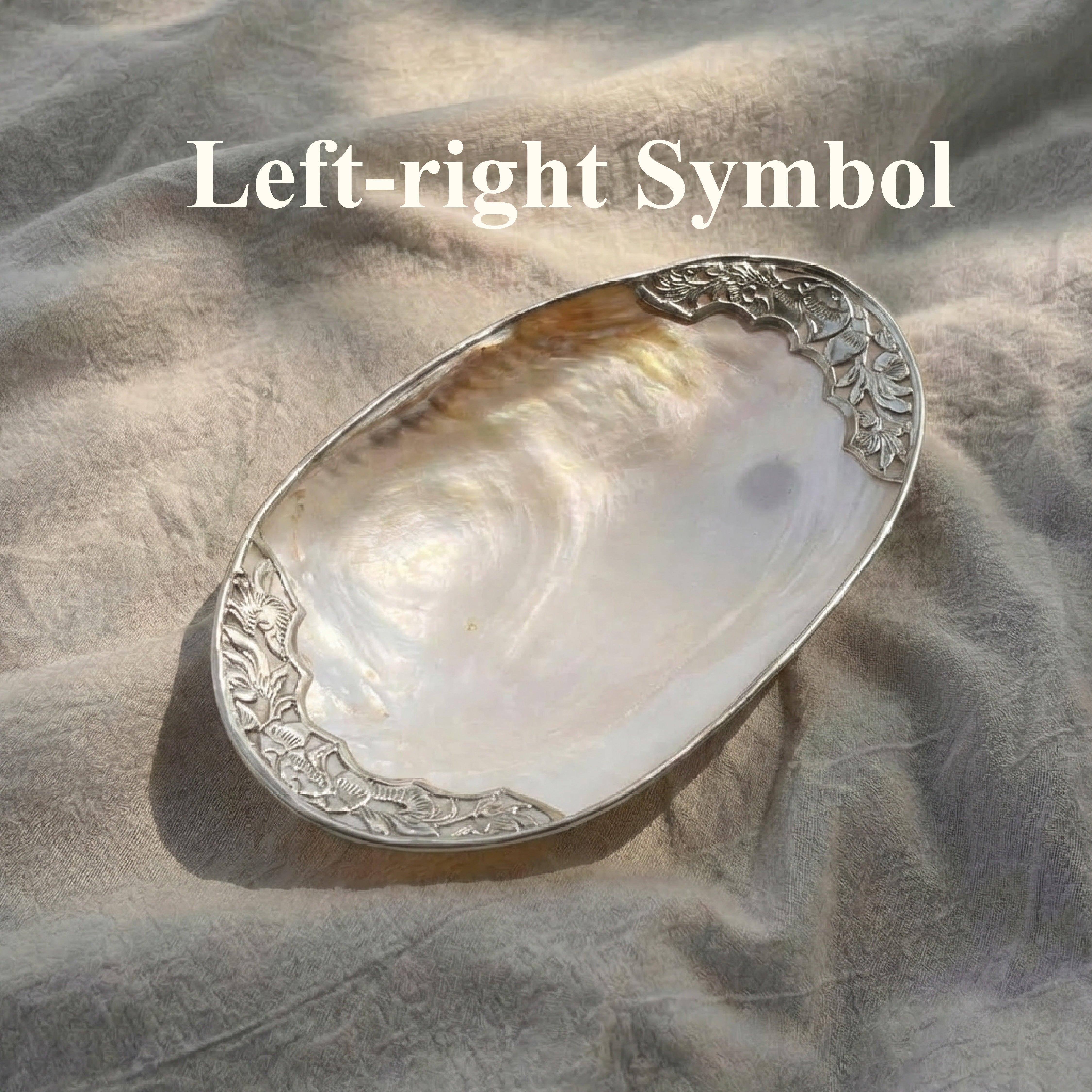 Giant Mother of Pearl Seashell Dish - Handcrafted 1 PC