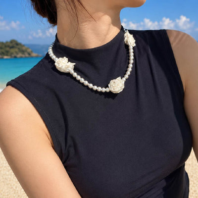 Summer Triangle | Pearlized Turbo Shell Necklace - Handcrafted 1 PC